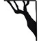 Ekena Millwork Damon Wrought Iron Bracket, (Single center brace), Powder Coated Black 1 1/2"W x 10"D x 12"H BKTM01X10X12SDA - alternate 10
